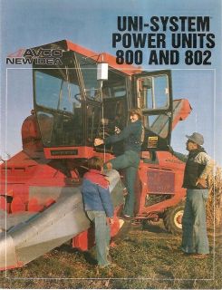 Farm Equipment Brochure   Avco New Idea   800 802   Uni System Power 