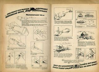 GERMAN WWII MANUAL / INSTRUCTION FOR PANZERFAUST 