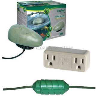 TETRA POND FLOATING ROCK POND DE ICER 300 WATTS CORD CONNECT AND 