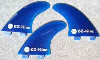 FCS 4.5 fiberglass surfing fins by EZ kine  blue factory direct X 