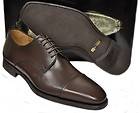 New Magnanni Mens Shoes Cap Toe Blucher 12571 Brown Made In Spain $295