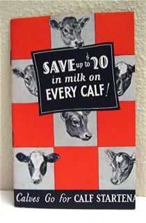 1937 Ralston Purina Feed Calf Startena Book St Louis Mo