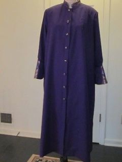 Anointed Female Purple Clergy Robe, NEW sizes 6 to 24 available in 