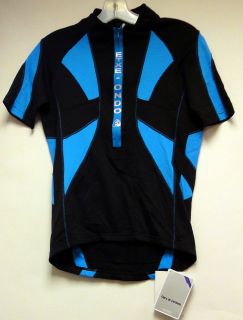 Aran Short Sleeve CYCLING Jersey in Blue / Black. Made by Etxeondo 