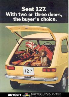 1972 Fiat Seat 127 Sales Brochure