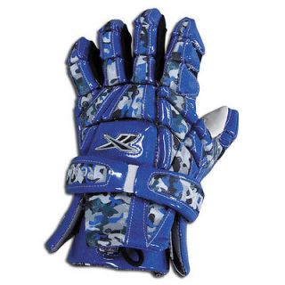   10K lax youth lacrosse gloves 12 camo royal glove size S blue/silver