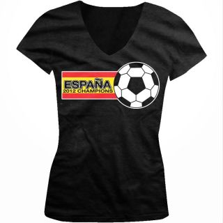   Flag 2012 Junior Girls V neck T shirt Xavi Football World Cup FIFA Tee