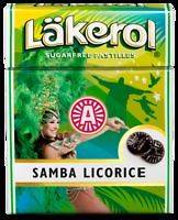 Lakerol SAMBA Original Swedish SUGARFREE Candy Pastilles Licorice 23g.