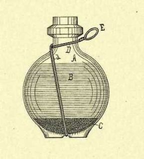 Glass Fire Extinguisher Grenade 1884 Patent Print_P214