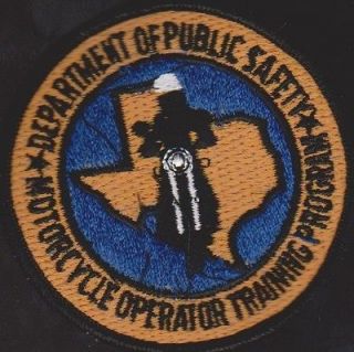 Texas Dept of Public Safety Motorcycle Operator Training patch