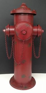   Fireman Fire Department Realistic Metal Antique Replica Fire Hydrant