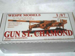   87 HO Gun St. Chamond   Firing Position   resin kit Wespe