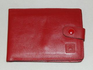 ROLEX RED LEATHER WALLET WITH STAMPES AWESOME CONDITION VERY VERY RARE