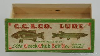 Vintage Creek Chub Pikie Silver Flash 2618 Lure Box Only Jointed Wood 