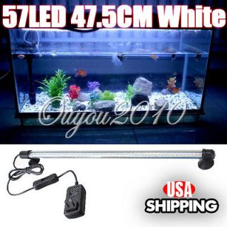 57 LED Aquarium Fish Tank Bar Submersible Waterproof Light Lamp White 