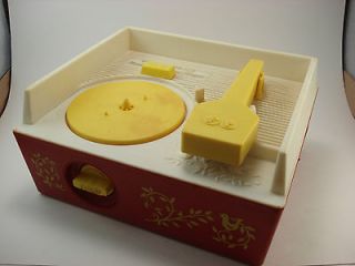 Fisher Price record player old vintage toy music box with 5 discs 