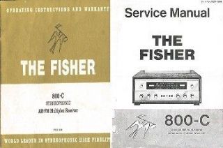 FISHER 800C STEREO OWNER & SERVICE MANUAL ALL ON CD IN A HARD CASE 