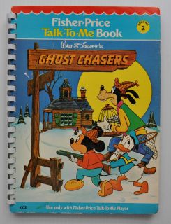 WALT DISNEY GHOST CHASERS Fisher Price Talk To Me BOOK for player 1978