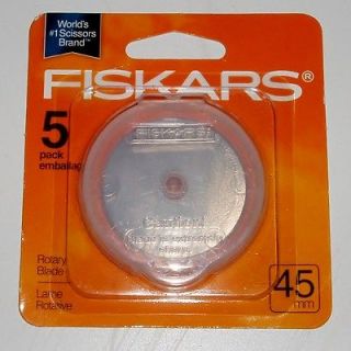 FISKARS 45 MM 5 NEW 45mm Rotary Cutter Blades NIP Fits Olfa & most 