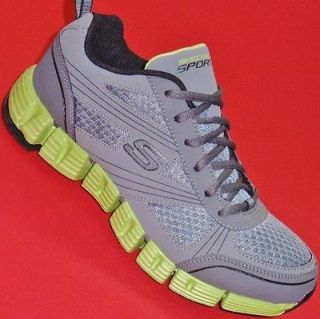 NEW Mens SKECHERS STRIDE Gray/Green Athletic Casual Sneakers Shoes sz 