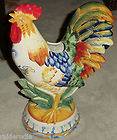 Fitz and Floyd Ricamo Rooster Pitcher ~  ~ New, No Box 