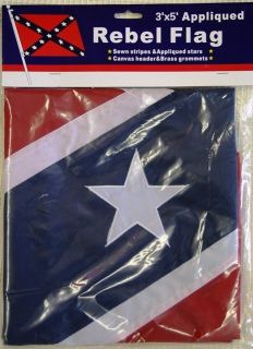 NEW 3x5 Confederate Sewn on Stars Rebel Flag dixie pride