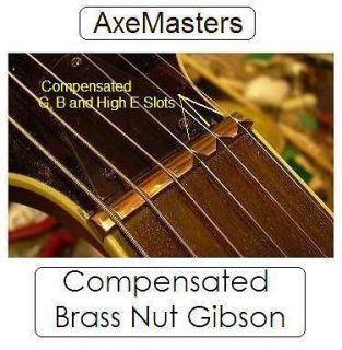 AxeMasters COMPENSATED SLOTTED BRASS NUT for Gibson and Copies Les 