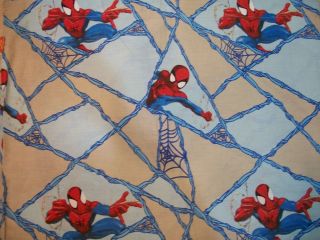 911 Marvel Comics Spiderman Cotton Flat Sheet   Twin