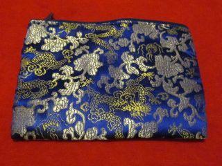Small Blue Cosmetic Bag by Yves Rocher 7in by 5in