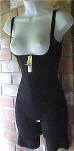 Black Cupless Zip front Body shaper w/ thigh Control PLUS SIZE 