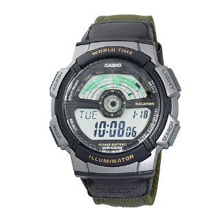 Casio Mens AE1100WB 3A Sport Multi Function Green Dial Watch Watches 