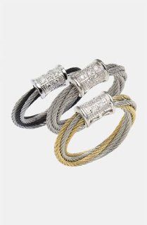 Charriol Mixed Modern Diamond Station Ring Jewelry 