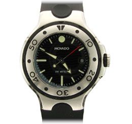Movado Midsize 2600004 Series 800 Black Thermoresin Strap Black Dial Watch