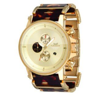Vestal Mens PLA019 Plexi Acetate Gold and Tortoise Chronograph Watch 
