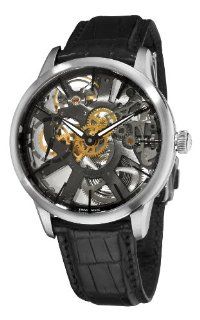 Maurice Lacroix Mens MP6528 SS001130 MasterPiece Black Leather Strap 