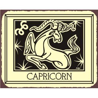 Capricorn Zodiac Astrology Vintage Metal Art Retro Tin 