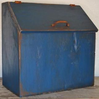 Primitive Antique Early Old Style Wooden Bin Box Mercantile Storage 