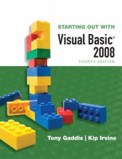   Basic 2008 by Kip Irvine and Tony Gaddis 2008, CD ROM Paperback