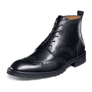 Florsheim Mens Gaffney Brown Leather & Suede Wing Tip Dress Boot 