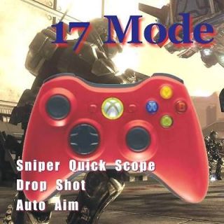   360 Rapid Fire 17 mode Modded Wireless Controller Red for ops2 MW3