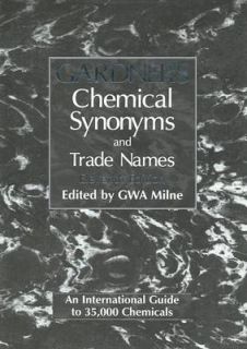 Gardners Chemical Synonyms and Trade Names by William Gardner 