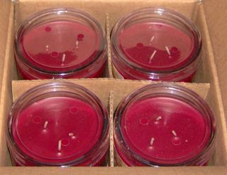 Lot of 4 Warm Apple Pie Candle lite Mainstays 3 Wick Glass Jar Candle 