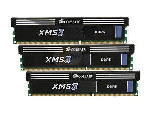    CORSAIR XMS3 6GB (3 x 2GB) 240 Pin DDR3 SDRAM DDR3 1600 