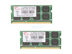    G.SKILL 8GB (2 x 4GB) 204 Pin DDR3 SO DIMM DDR3 1333 (PC3 