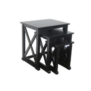 Home Decorators Collection Brexley Black Nesting Tables (Set of 3) AN 
