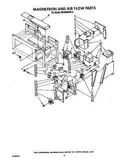 Model # MH6600XW0 Whirlpool Microwaves*   Cabinet (20 parts)