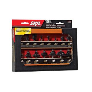 Ver Skil 15 Piece Router Bit Set with 1/4 in Dia Shank at Lowes