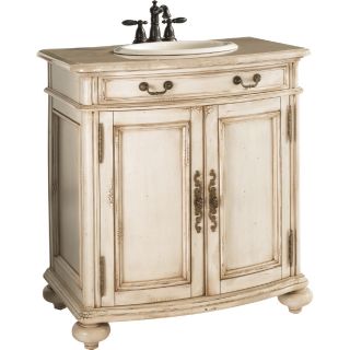 Ver ESTATE by RSI 29 1/2 Antiqued White Vintage Bath Vanity with Top 