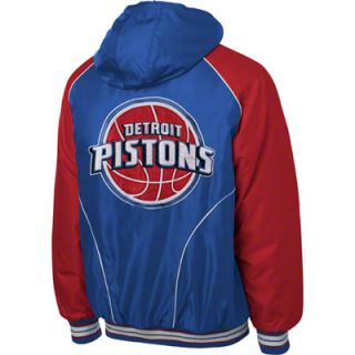 Detroit Pistons Royal Blue Touchdown Detachable Hooded Jacket 