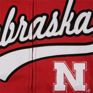 Nebraska Cornhuskers Red Varsity Full Zip Hooded Sweatshirt 